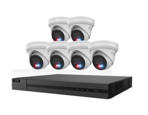 8CH 4K NVR with 8-PoE, 2TB purple HDD, 6 x 6MP smart dual light turret with active deterrence (Copy)