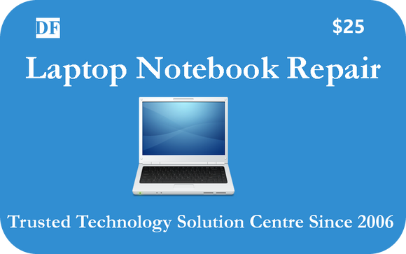 Laptop Notebook Repair Service- $25 Gift Card